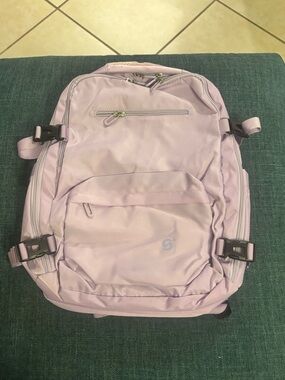 Pastel Lavender travel Backpack with Front Zip Pocket
